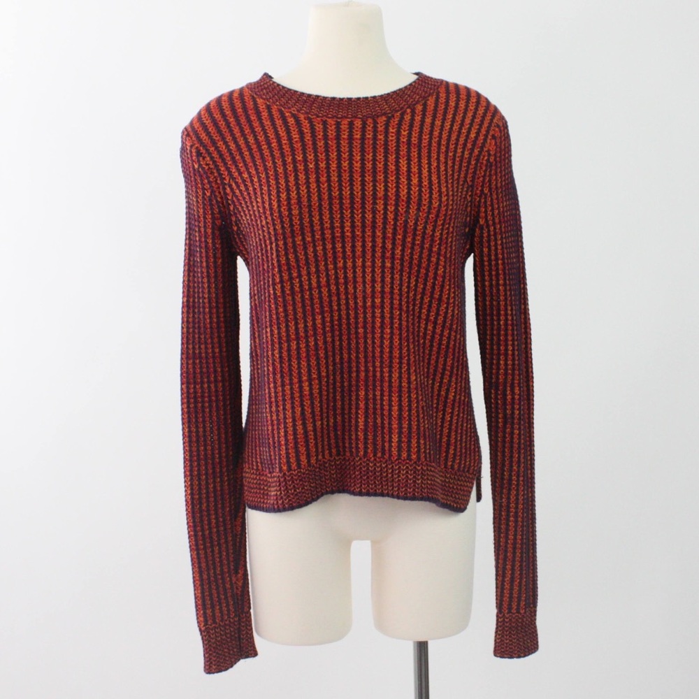 CAbi 891 Melange Lava Stripe Knit Sweater